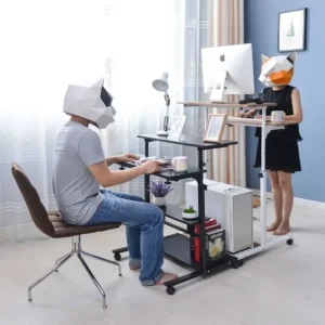Bureau Gaming Debout Mobile et Réglable