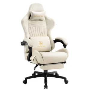 Fauteuil Gamer avec Haut-Parleurs Bluetooth et Repose-Pieds