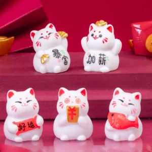 Figurine chat porte-bonheur – Cadeau gaming mignon
