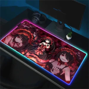 Tapis Gaming LED Kurumi - RGB Animé pour Setup Gamer