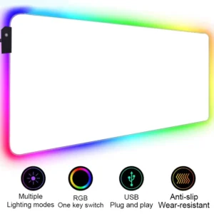 Tapis Gaming RGB LED - Personnalisable 90x40cm