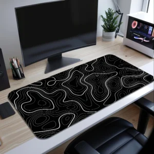 Tapis Gaming XXL - Topo Curve Noir