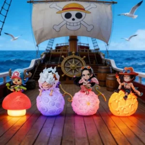 Veilleuse One Piece Robin & Ace – Figurine Kawaii LED