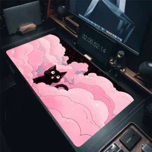 Tapis Gaming XXL Chat Noir Nuage