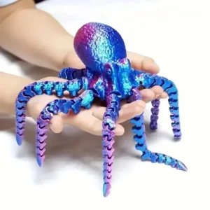 Poulpe articulé 3D – Figurine océan
