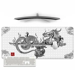 Tapis souris XL Dragon noir & blanc